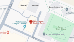 A screenshot of the location of Witherspoon Student Center on Google Maps.